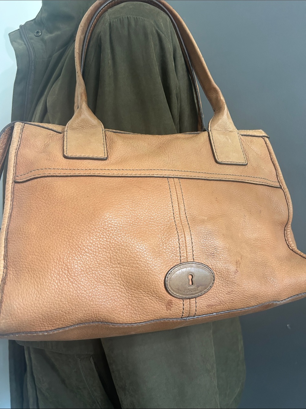 Fossil Tan Pebble Leather Purse Handbag - Picture 2 of 5